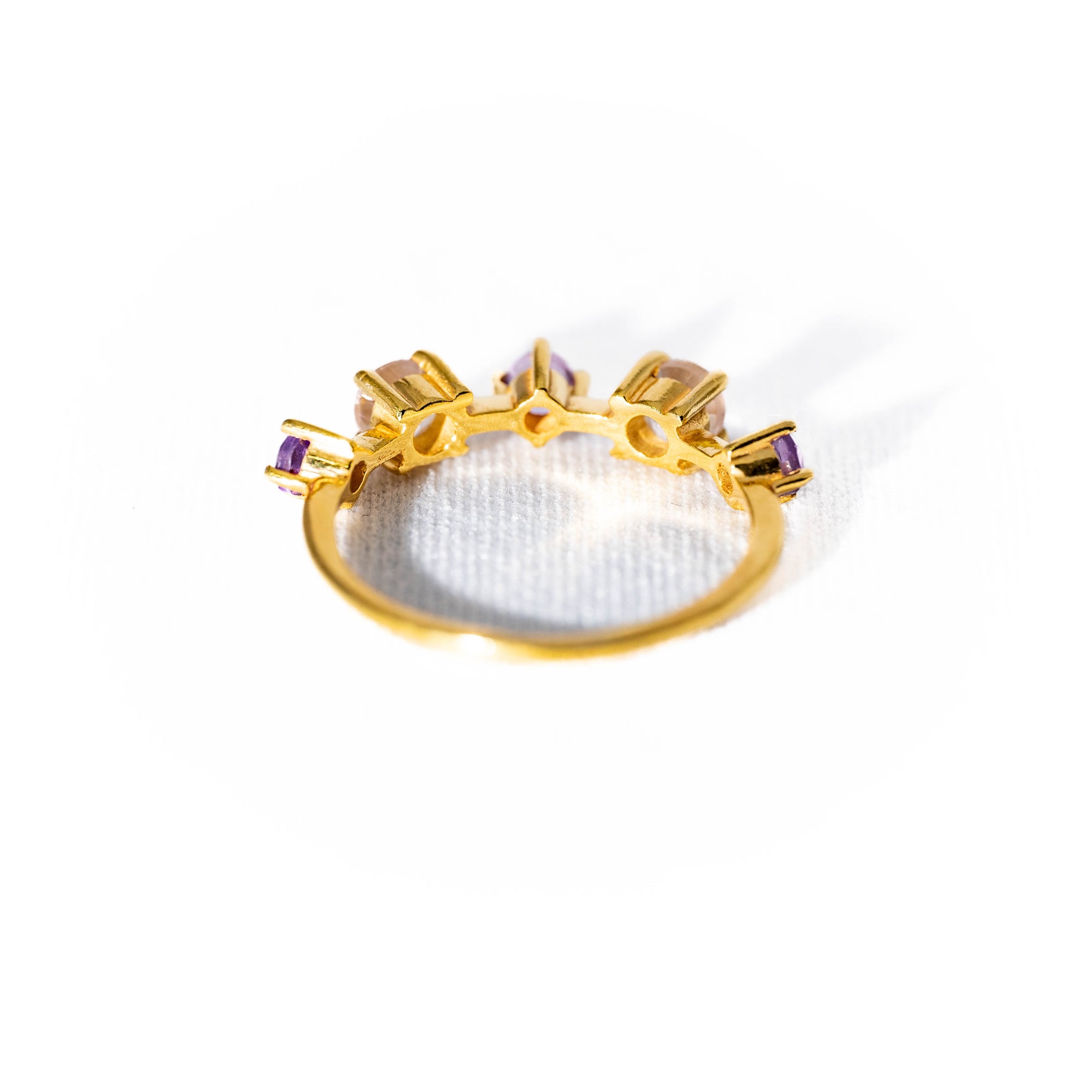 【アメジスト×ローズクォーツ】DSCT-Design Ring Collection -Classy Tiara