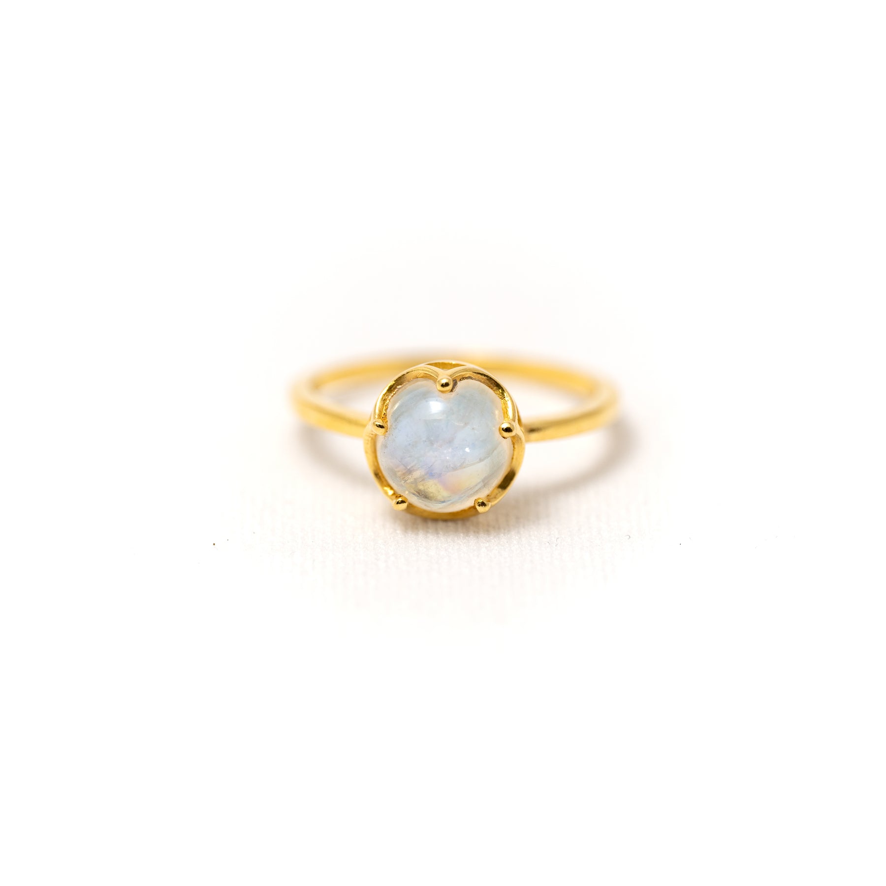 【レインボームーンストーン】FWRM-Flower Ring Collection -Rainbow Moonstone