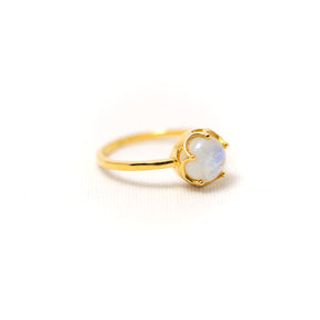 【レインボームーンストーン】FWRM-Flower Ring Collection -Rainbow Moonstone