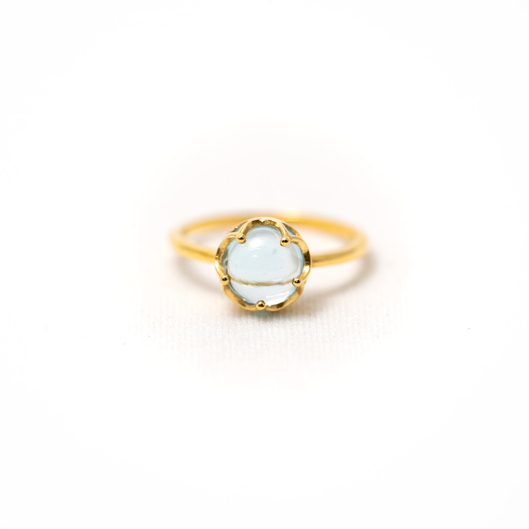 【ブルートパーズ】FWBT-Flower Ring Collection -Blue Topaz