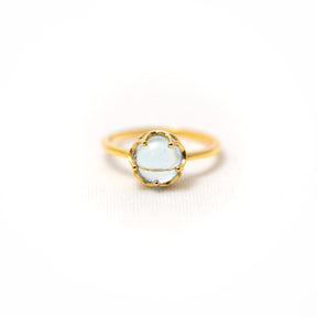 【ブルートパーズ】FWBT-Flower Ring Collection -Blue Topaz