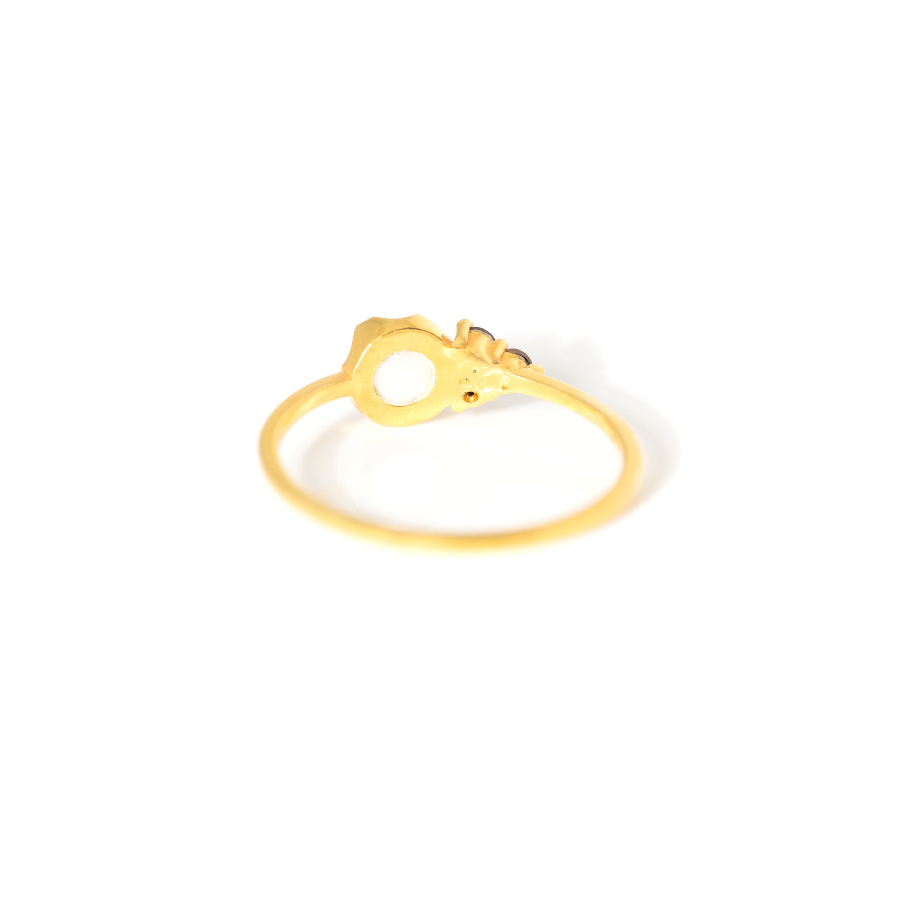 【パール×スモーキークォーツ】DSLB-Design Ring Collection -Luna Bloom