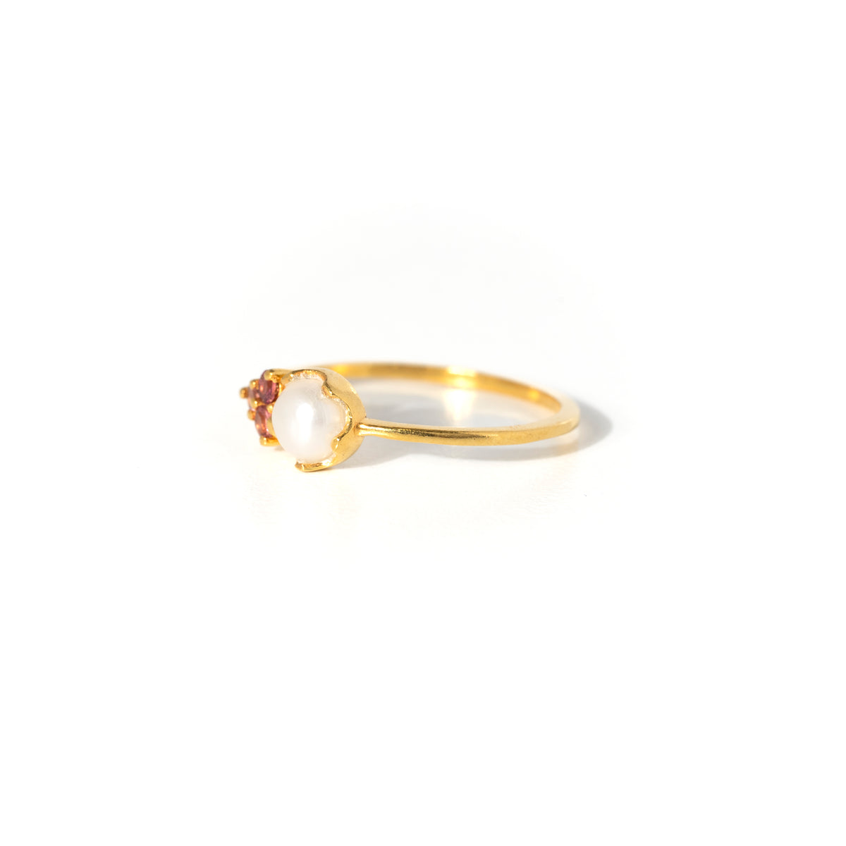 【パール×ピンクトルマリン】DSLBPT-Design Ring Collection -Luna Bloom-Pink Tourmaline