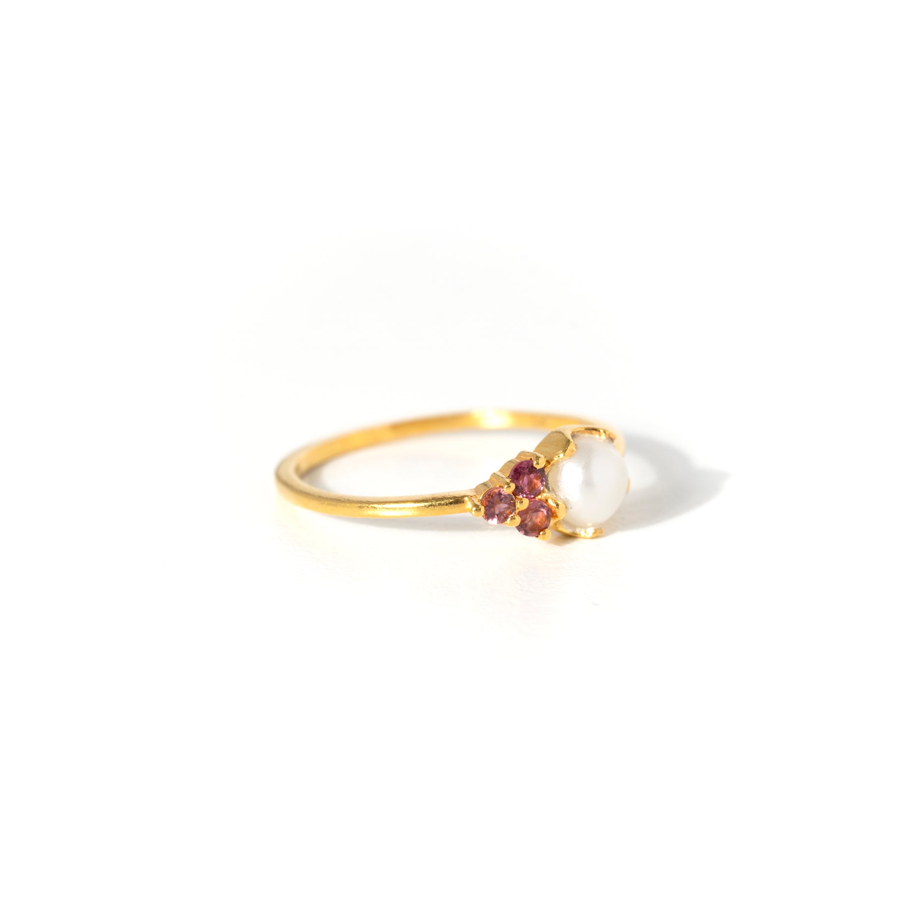 【パール×ピンクトルマリン】DSLBPT-Design Ring Collection -Luna Bloom-Pink Tourmaline