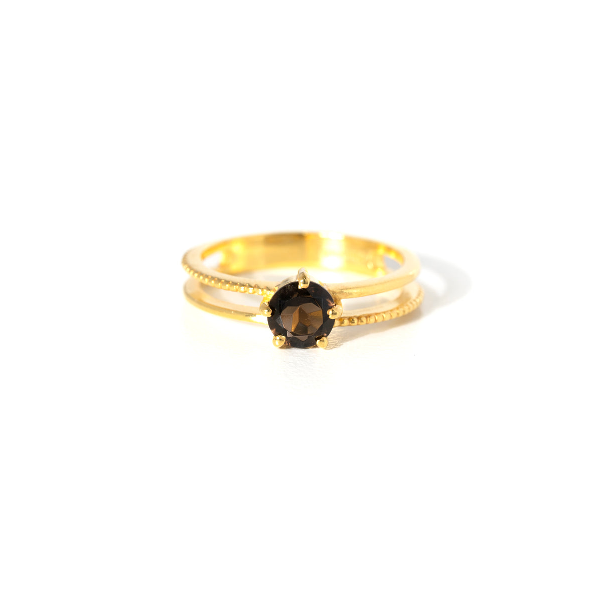 【スモーキークォーツ】DSMGSM-Design Ring Collection -Midnight Glow -Smoky Quartz
