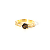 【スモーキークォーツ】DSMGSM-Design Ring Collection -Midnight Glow -Smoky Quartz