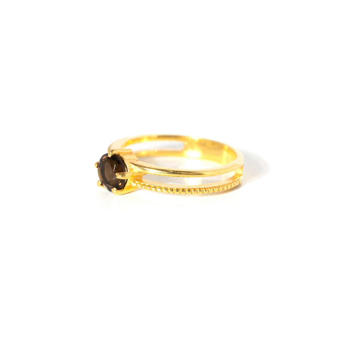 【スモーキークォーツ】DSMGSM-Design Ring Collection -Midnight Glow -Smoky Quartz