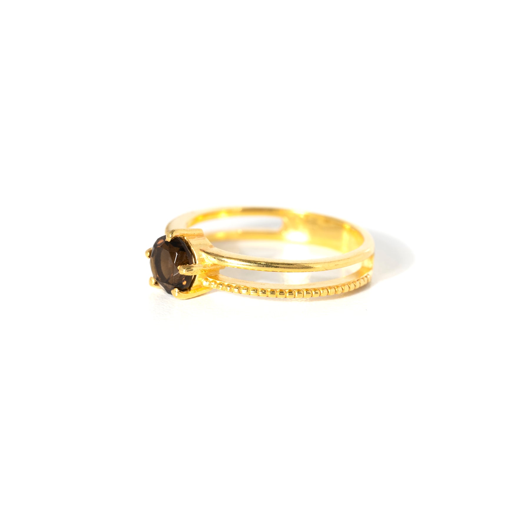 【スモーキークォーツ】DSMGSM-Design Ring Collection -Midnight Glow -Smoky Quartz