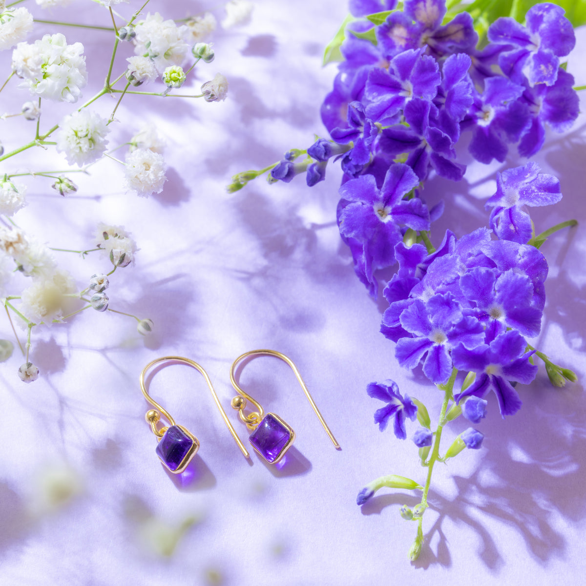 yamcatch me classicピアス Amethyst Slice Stone Eternity Pierce | Pasand by ne Quittez