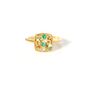 【エメラルド×ペリドット×シトリン×プレナイト】DSDB-Design Ring Collection -Dressy Bouquet